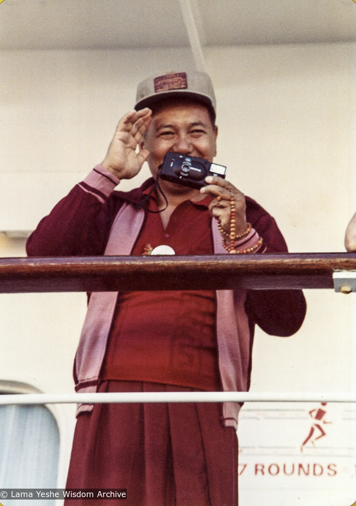 (04622_pr-3.JPG) Lama Yeshe on the cruise to Alaska, 1980. Max Mathews (photographer)