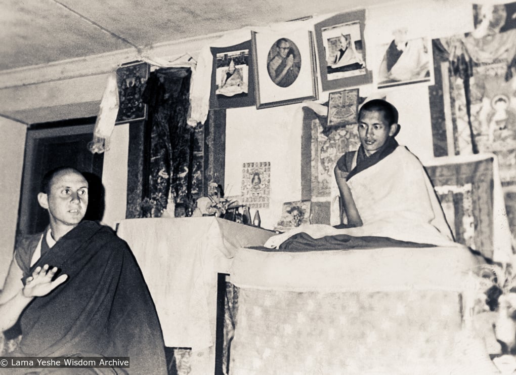 (07650_pr-2.psd) Nick Ribush during his public exam, Kopan Monastery, Nepal, 1974.