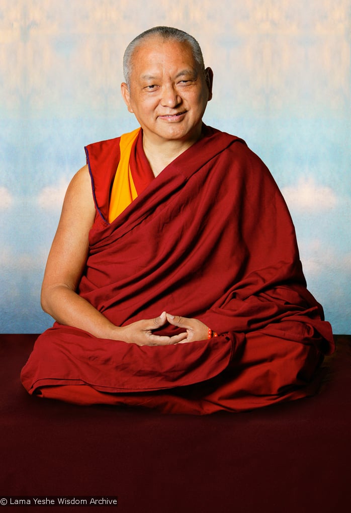 (10546_ud.psd) Portrait of Kyabje Lama Zopa Rinpoche taken in Portland, Oregon by John Berthold, 2006.