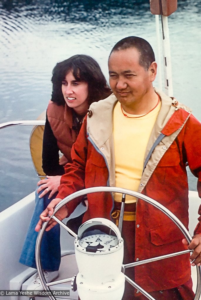 (12320_pr-3.tif) Lama Yeshe and Pam Cowan, 1978. Pam Cowan (donor)