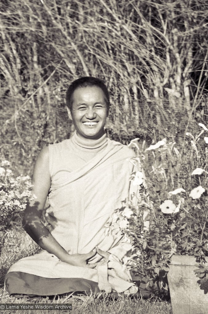 (13210_ud3.psd) Portrait of Lama Yeshe taken at Kopan Monastery at the end of the first meditation course, Nepal, 1971. Photo by Fred von Allmen.