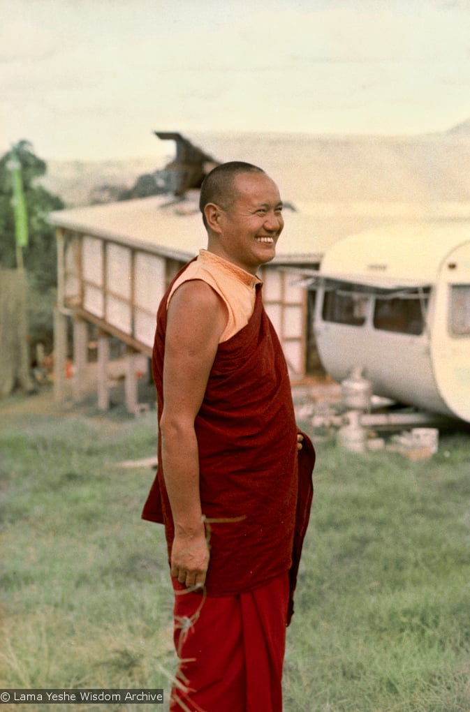 (15909_ng.psd) Portrait of Lama Yeshe during the month-long course at  Chenrezig Institute, Australia, 1975.