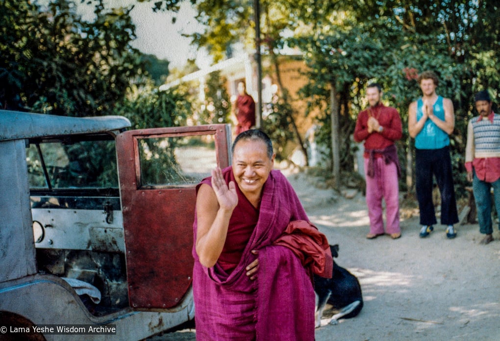 Lama Yeshe at the 13th Meditation Course, Kopan Monastery, 1980. Courtesy Dean Alper.