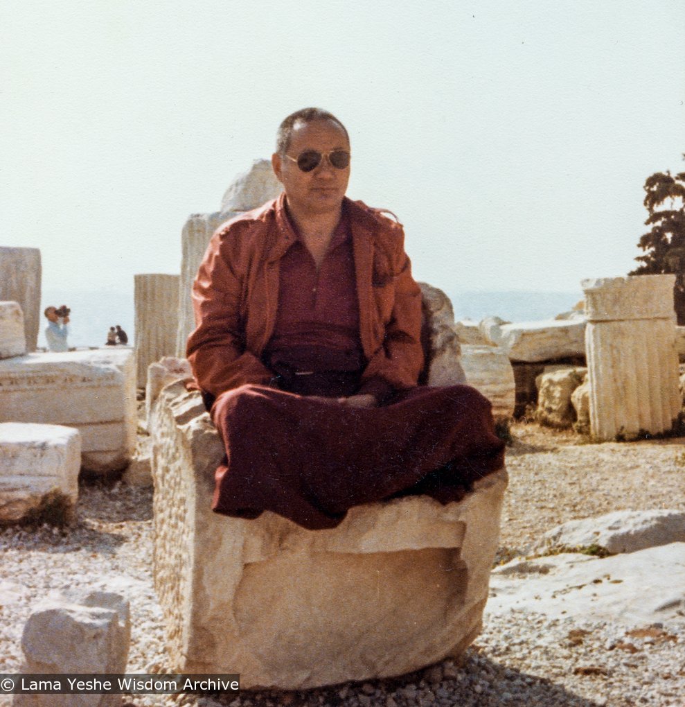 (21900_pr-3.tif) Lama Yeshe on vacation in  Athens, Greece, 1980.