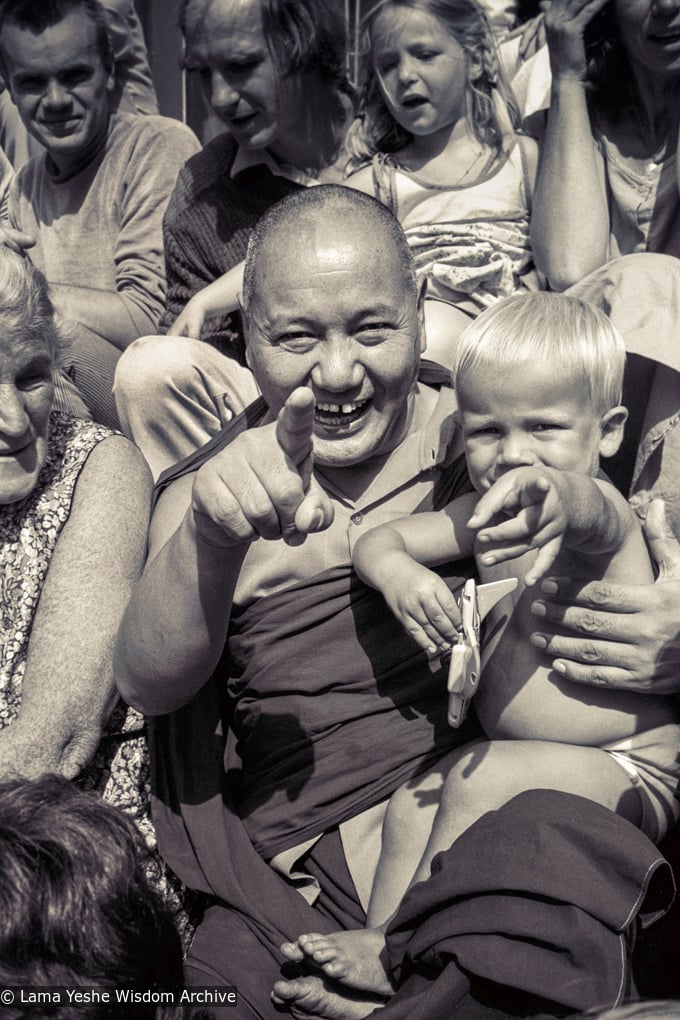 (23488_ng-3.psd) Lama Yeshe at Maitreya Institute, Bruchem, 1981. Ina Van Delden (photographer)