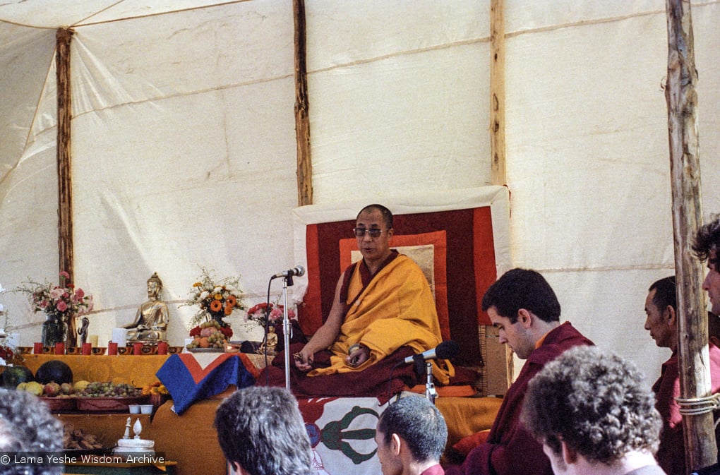 (25112_ng.TIF) In September of 1982, H.H. Dalai Lama visited this retreat center that the lamas had just set up in Bubion, a small town near the Alpujarra mountains near Granada, Spain.  At the end of His Holiness teaching he named the center O Sel Ling. Photo by Pablo Giralt de Arquer.