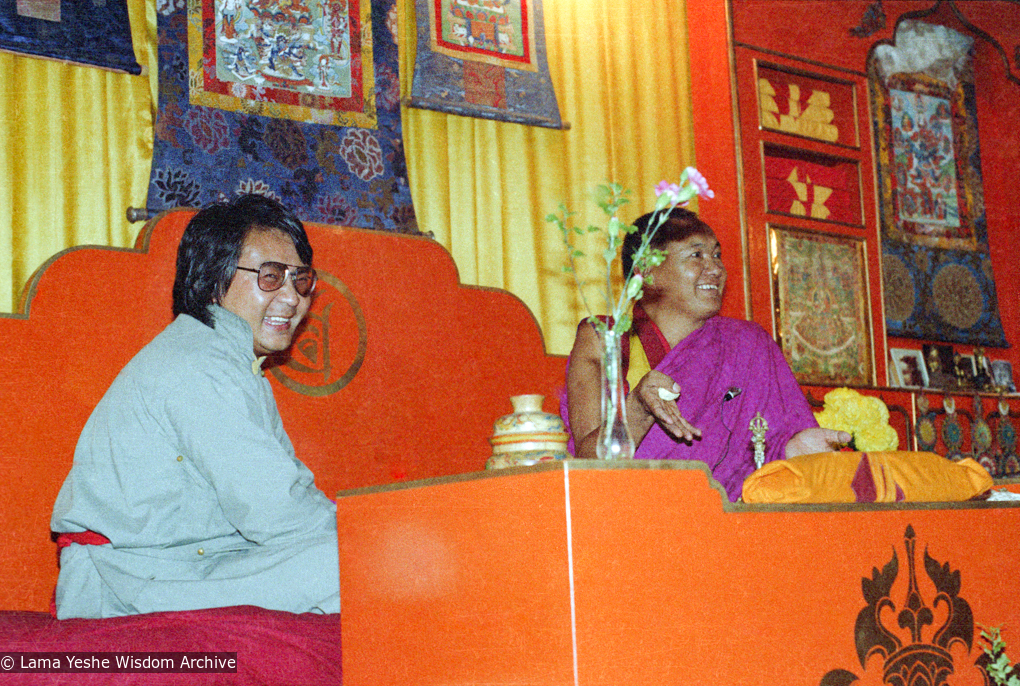 (39515_ud-3.psd) Lama Yeshe with Sogyal Laker, London, England, 1982