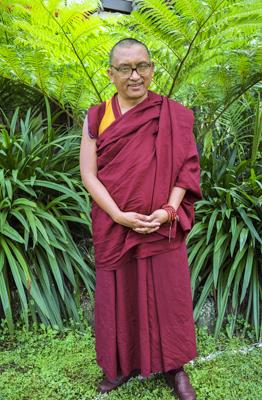 Lama Zopa Rinpoche at Chenrezig Institute, Australia, 1991. Photo: Thubten Yeshe.