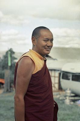 Click to view in our Image Gallery Portrait of Lama Yeshe during the month-long course at Chenrezig Institute, Australia, 1975.