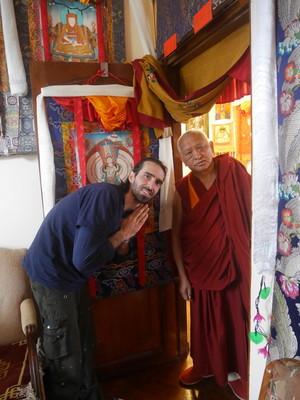 From the FPMT image collection Tenzin Ösel Hita with Lama Zopa Rinpoche at Kopan Monastery, Nepal, February 2016. Photo: Holly Ansett.