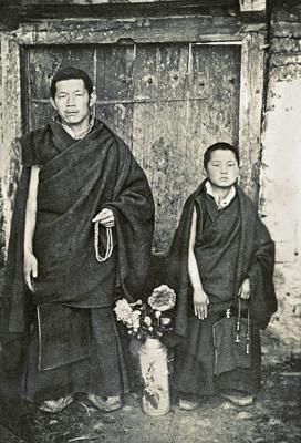 Losang Gyatso with the young Lama Zopa Rinpoche