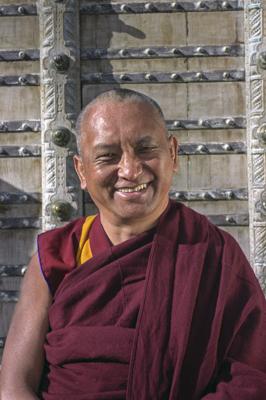 Click to view in our Image Gallery Lama Zopa Rinpoche in Taos, New Mexico, 1999. Photo: Lenny Foster.