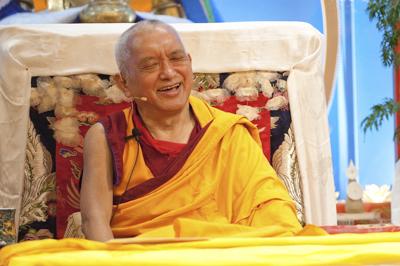 Click to view in our Image Gallery Lama Zopa Rinpoche at Maitripa College, Portland, USA, 2010. Photo: Marc Sakamoto.
