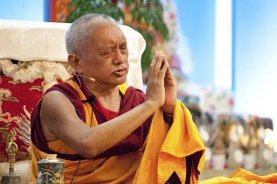 Click to view in our Image Gallery Lama Zopa Rinpoche at Maitripa College, 2010. Photo by Marc Sakamoto.