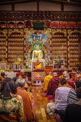 Click to view in our Image Gallery Lama Zopa Rinpoche teaching at Nalanda Monastery, France, 2010. Photo by Ven. Thubten Kunsang (Henri Lopez).