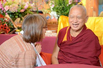 Alison Murdoch asking to serve Lama Zopa Rinpoche, July 2015.