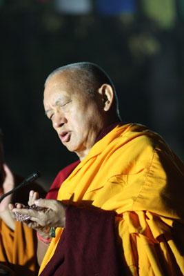 From the FPMT image collection Lama Zopa Rinpoche, Root Institute, India, January 2009. Photo: Roger Kunsang.
