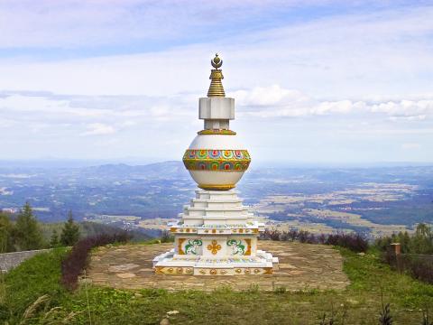 Kalachakra Stupa at Dzogden Kalapa Center (formerly Kalachakra Kalapa Center) in Garanas district, Austria.