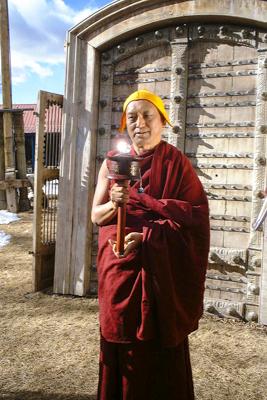 Lama Zopa Rinpoche in Taos, New Mexico, 1999. Photo: Lenny Foster.