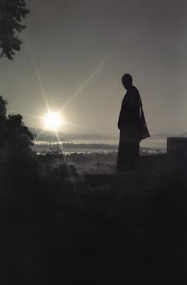 Click to view in our Image Gallery Sunrise at Kopan Monastery, 1972.