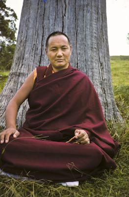 Click to view in our Image Gallery Lama Yeshe on Saka Dawa, Chenrezig Institute, Australia, May 1975. Photo: Wendy Finster.
