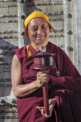 Lama Zopa Rinpoche in Taos, New Mexico, 1999. Photo: Lenny Foster.