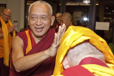 Click to view in our Image Gallery Lama Zopa Rinpoche at Maitripa College, Portland, USA, 2010. Photo: Marc Sakamoto.