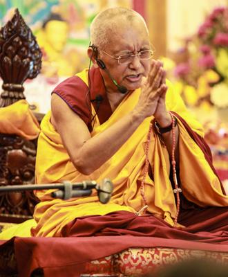 Click to view in our Image Gallery Lama Zopa Rinpoche teaching in Singapore, 2010. Photo: Tan Seow Kheng.