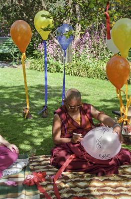 Lama Zopa Rinpoche at Chenrezig Institute, Eudlo, Australia, 1994.