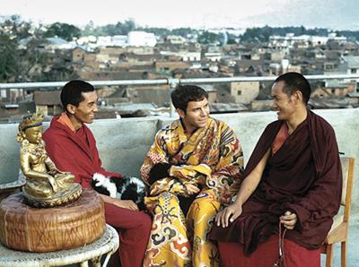 Chip Weitzner with Lama Zopa Rinpoche and Lama Yeshe, Nepal, 1969.