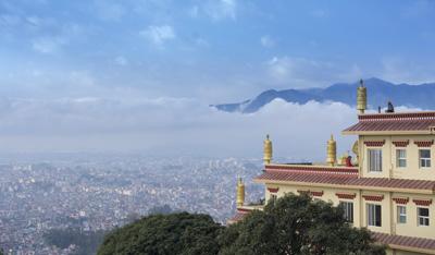 View from Kopan Monastery, Nepal, December 2019. Photo: Lobsang Sherab.