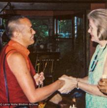 (05408_pr-3.psd) Lama Yeshe with Louie-Bob Wood, Indiana, 1974.