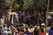 (10059_sl.JPG) Cremation of Lama Yeshe at Vajrapani Institute, California in March of 1984. Photo by Ricardo de Aratanha.