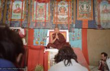 (10247_ng.JPG) Lama Yeshe giving final teaching at Kopan Monastery, Nepal, 1983. Photo by Wendy Finster.