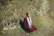 (10507_sl-6.psd) Lama Yeshe meditating, Kopan Monastery, 1971. Dan Howlett (photographer)