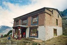 (15169_sl.psd) Lawudo Retreat Centre, Nepal,1972. Lawudo was the hermitage of the Lawudo Lama, the former incarnation of Lama Zopa Rinpoche.