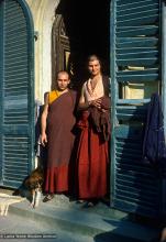 (16691_sl-3.psd) Claudio Cipullo and Piero Cerri at Istituto Lama Tsongkhapa, Pomaia, Italy, 1979.