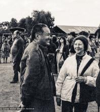 (17537_ng-3.psd) Lama Yeshe with Bea Ribush, Atisha Open Day in Sandhurst Town, Atisha Centre, Bendigo, Australia, 1981. Ian Green (photographer)