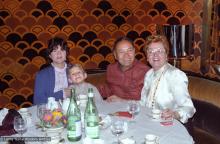 (22452_ng-6.psd) Lama Yeshe with Susanna Parodi and Signora Parodi, mother of Susanna, Milan, Italy, 1980.