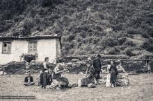 (25191_ng-3.psd) Lama Yeshe and Lama Zopa Rinpoche arrive at Lukla Airport, Solu Kumbhu, Nepal, 1973.