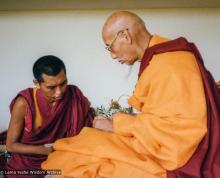 (26500_pr-3.TIF) Lama Zopa Rinpoche and Zong Rinpoche, California, 1978.