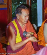 (38218_ng-3.jpg) Lama Yeshe at Tharpa Choeling, Geshe Rabten’s monastery in Switzerland, 1983.