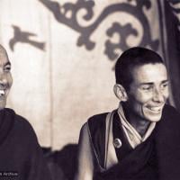 (00627_ud3.jpg) Lama Yeshe and Anila Ann at Bodhgaya, India, 1974.