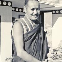 (00608_ud-2.psd) Portrait of Lama Yeshe on the roof at Kopan Monastery, Nepal, 1974.