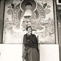 (00956_ud-3.psd) Portrait of Lama Zopa Rinpoche at Tushita Retreat Centre, Dharamsala, India, 1973. In 1972, along with a few of their Western students, Lamas Yeshe and Zopa bought an old colonial house on a hill above McLeod Ganj in Dharamsala, India, and there founded Tushita Retreat Centre.