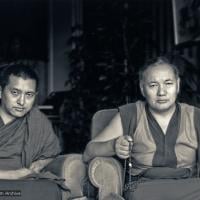 (02192_pr-2.psd) Portrait of Lama Zopa Rinpoche and Lama Yeshe, Geneva, Switzerland, 1983. Photos by Ueli Minder.