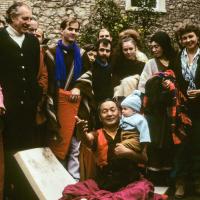 Click to view in our Image Gallery (02506_ng.JPG) Lama Yeshe with children and families at Istituto Lama Tsongkhapa, Italy, 1983. Photos by Ueli Minder.
