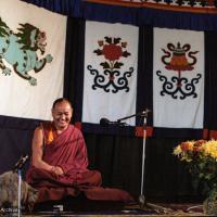 (04009_ng.JPG) Lama Yeshe teaching at Kosmos Centre, Amsterdam, 1979. Jan-Paul Kool (photographer)