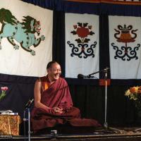 (04028_ng.JPG) Lama Yeshe teaching at Kosmos Centre, Amsterdam, 1979. Jan-Paul Kool (photographer)