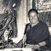 (06171_ng.JPG) Lama Yeshe teaching at Tushita Retreat Centre, Dharamsala, India, 1983.